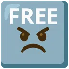 FREE button + angry face