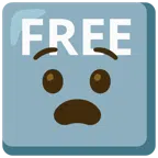 FREE button + anguished face