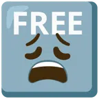 FREE button + weary face