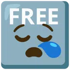 FREE button + sleepy face