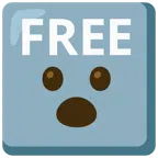 FREE button + face with open mouth