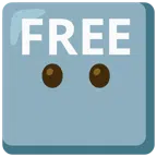 FREE button + face without mouth
