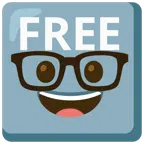 FREE button + nerd face