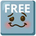 FREE button + woozy face