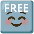 FREE button + smiling face