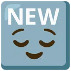 NEW button + relieved face