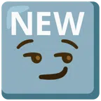 NEW button + smirking face