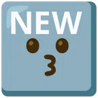 NEW button + kissing face