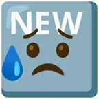 NEW button + sad but relieved face