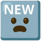 NEW button + frowning face with open mouth