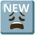 NEW button + weary face