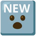 NEW button + face with open mouth