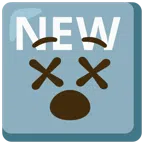 NEW button + face with crossed-out eyes