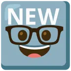 NEW button + nerd face