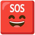 SOS button + grinning face with smiling eyes