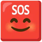 SOS button + smiling face with smiling eyes