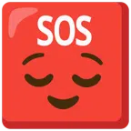 SOS button + relieved face
