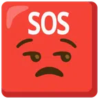 SOS button + unamused face