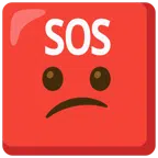 SOS button + confused face