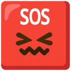 SOS button + confounded face