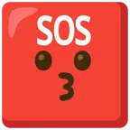SOS button + kissing face