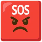 SOS button + angry face
