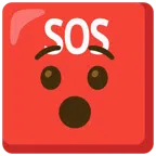 SOS button + hushed face