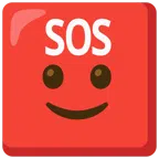 SOS button + slightly smiling face