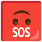 SOS button + upside-down face