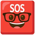 SOS button + nerd face