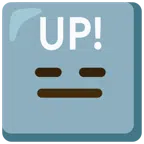 UP! button + expressionless face