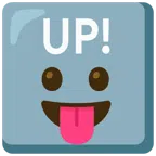 UP! button + face with tongue