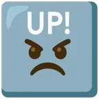 UP! button + angry face