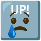 UP! button + crying face
