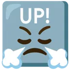 UP! button + face with steam from nose