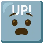 UP! button + anguished face