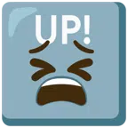 UP! button + tired face