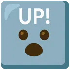 UP! button + face with open mouth