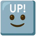 UP! button + slightly smiling face