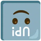 UP! button + upside-down face