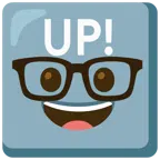 UP! button + nerd face