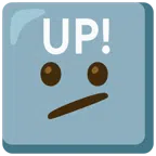 UP! button + face with diagonal mouth