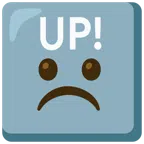 UP! button + frowning face