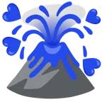 ภูเขาไฟ + หัวใจสีน้ำเงิน