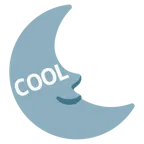 faccina ultimo quarto di luna + pulsante COOL