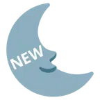 faccina ultimo quarto di luna + pulsante NEW