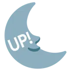 faccina ultimo quarto di luna + pulsante UP!