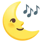 faccina ultimo quarto di luna + note musicali