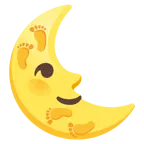 faccina ultimo quarto di luna + impronta di piedi