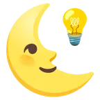 faccina ultimo quarto di luna + lampadina